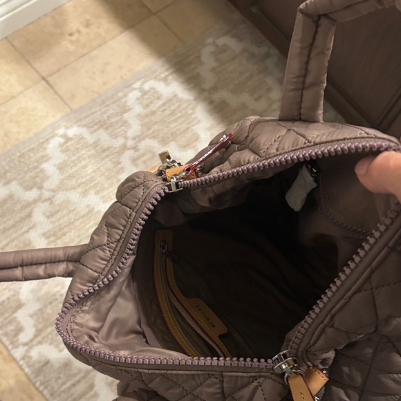 MZ Wallace Quilted Tan/mauve Backpack - Picture 6 of 10